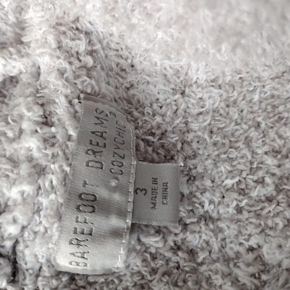 BAREFOOT DREAMS Robe CozyChic Heathered Stone Sz 3 Unisex Style B509 SOFT FLUFFY - Picture 5 of 7
